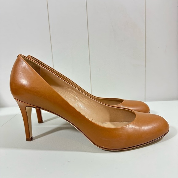 J Crew Sz 10 Brown Pumps Shoes Womens Leather Heels Upper & Lining Made in Italy - Picture 2 of 11